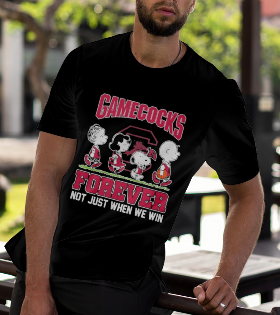 Gamecocks Peanuts Not Just When We Win Forever T-Shirt