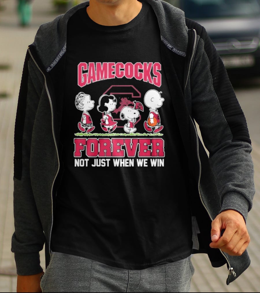 Gamecocks Peanuts Not Just When We Win Forever T-Shirt