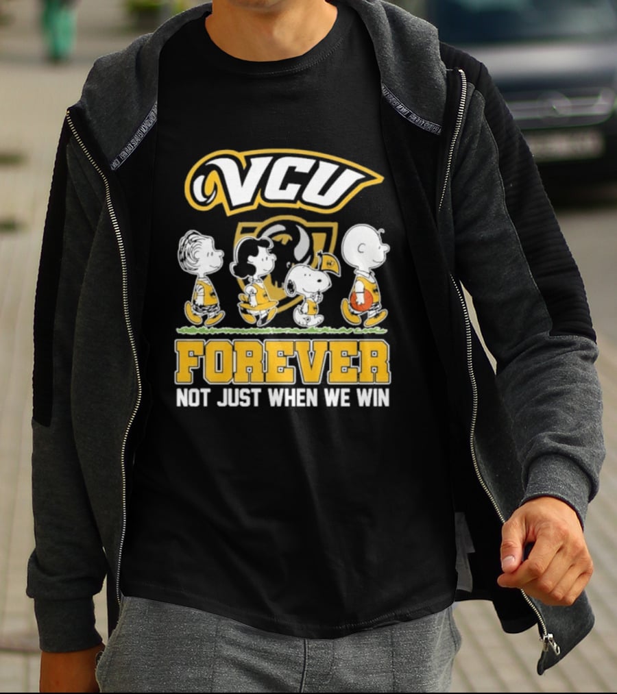 VCU Rams Peanuts Basketball Forever Not Just When We Win T-Shirt