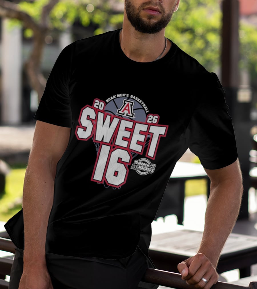 Arizona Wildcats 2026 Sweet 16 Men's Basketball Tournament March Madness T-Shirt