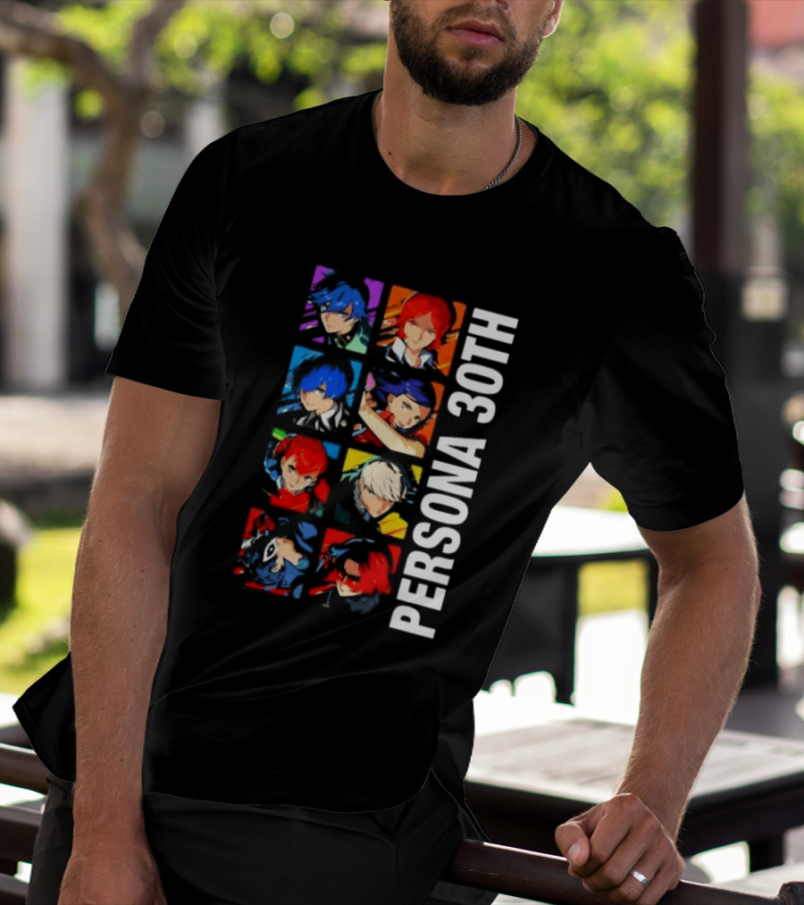 Atlus Persona 30th Anniversary Protagonist Series Legacy Stack T-Shirt