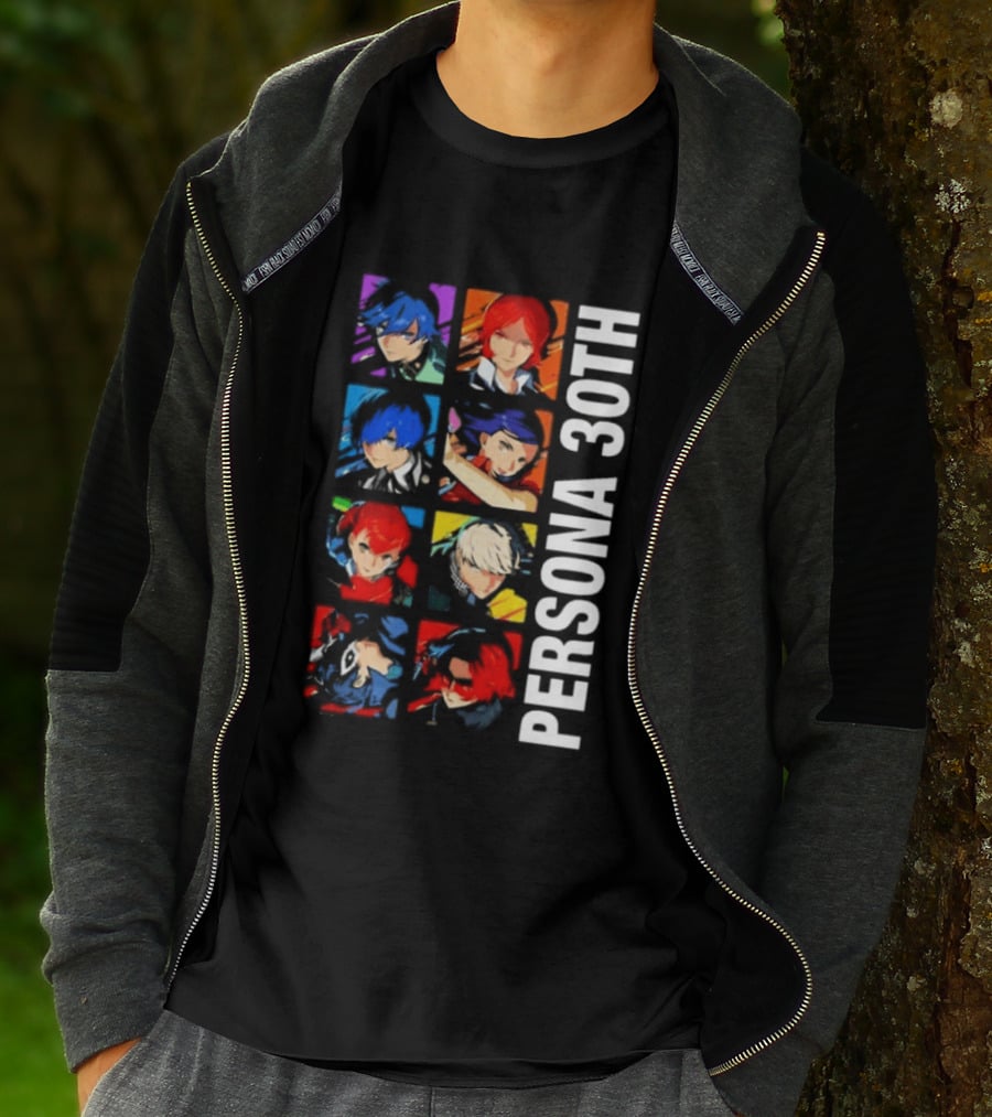 Atlus Persona 30th Anniversary Protagonist Series Legacy Stack T-Shirt