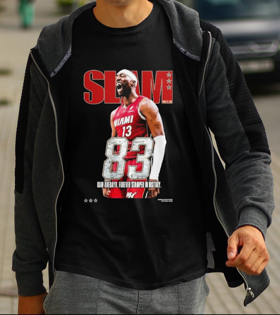 Slam March 2023 Bam Adebayo Miami 83 Points Forever Stamped In History T-Shirt