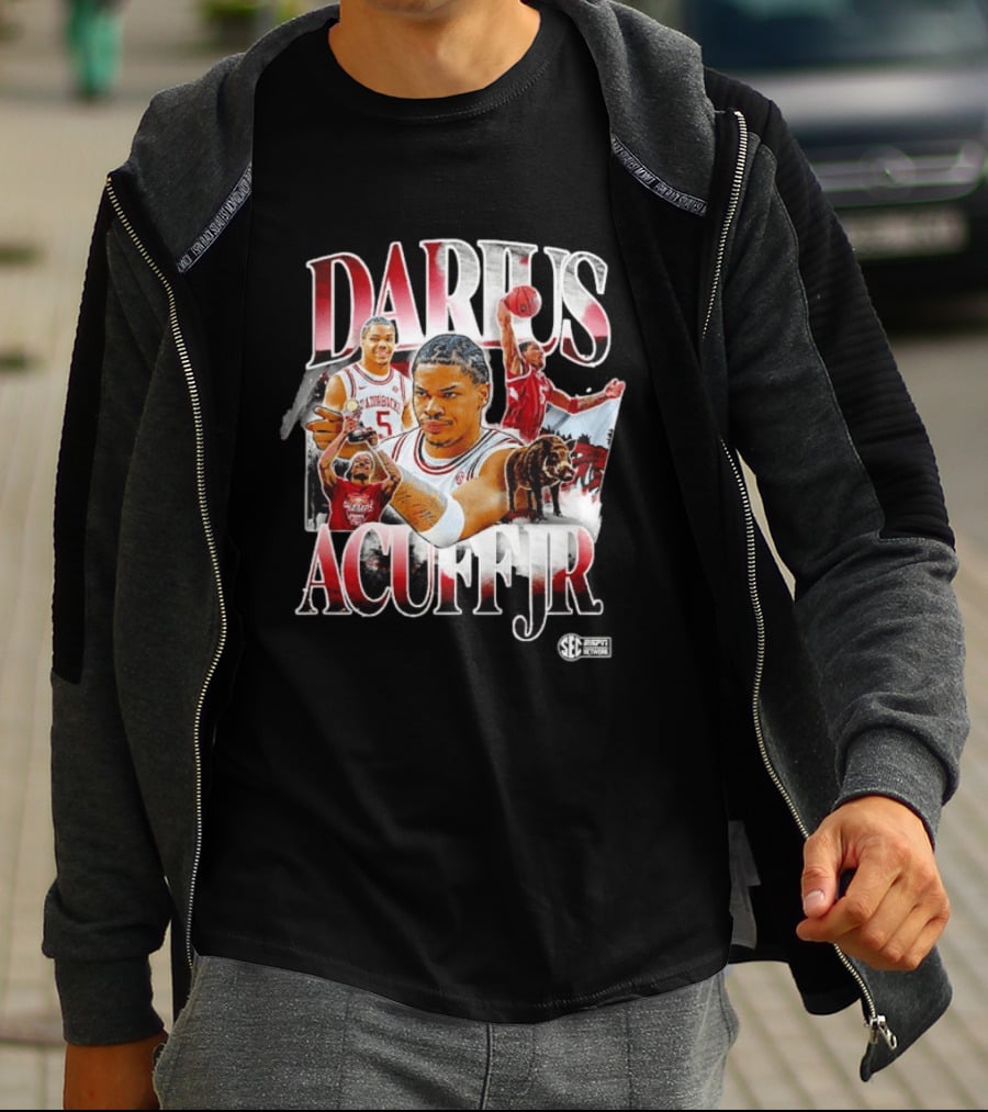 Darius Acuff Jr. Arkansas Razorbacks Basketball SEC Network T-Shirt