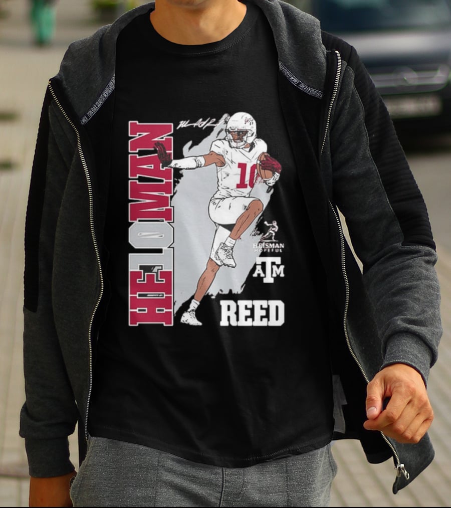 Marcel Reed Texas A&M Aggies Heloman Heisman Pose T-Shirt