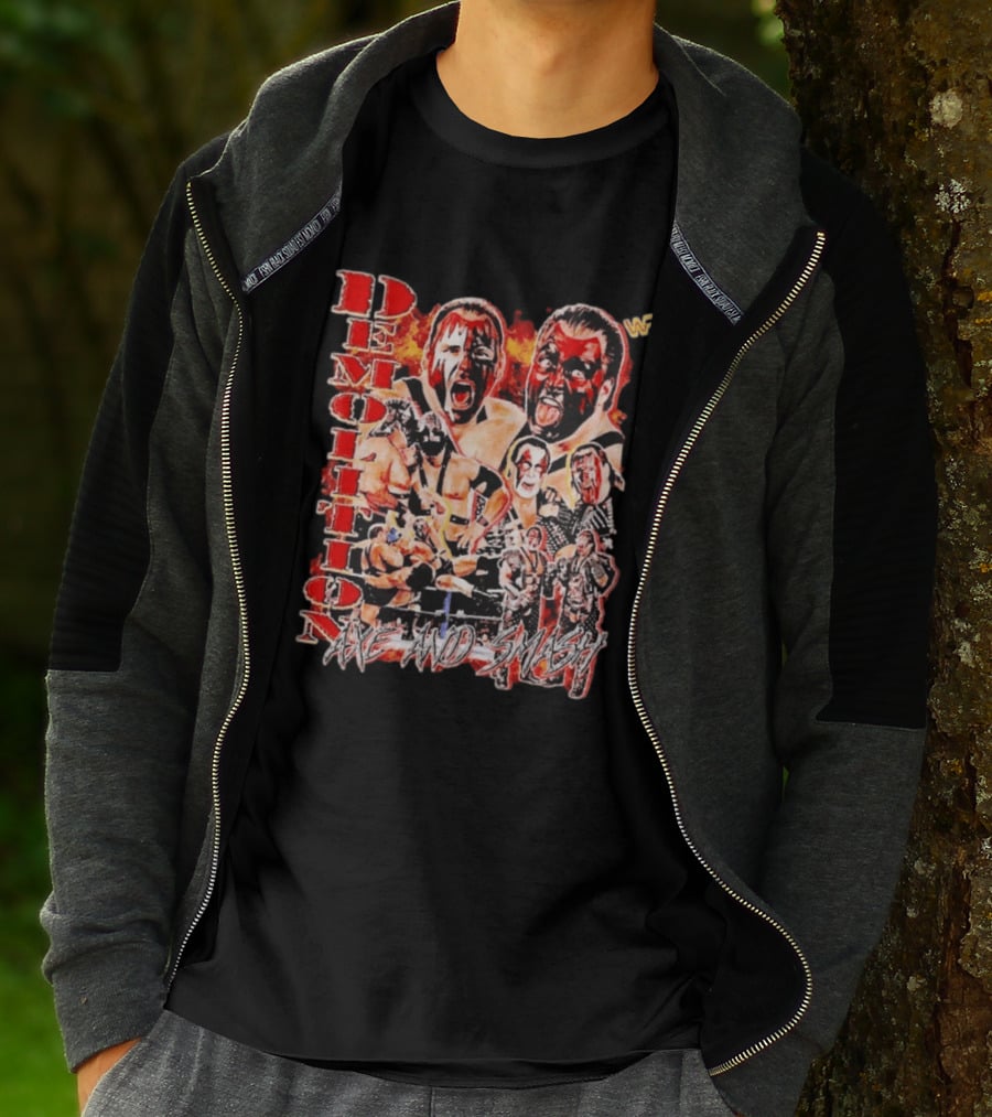 Demolition WWF Axe And Smash Wrestling Collage T-Shirt