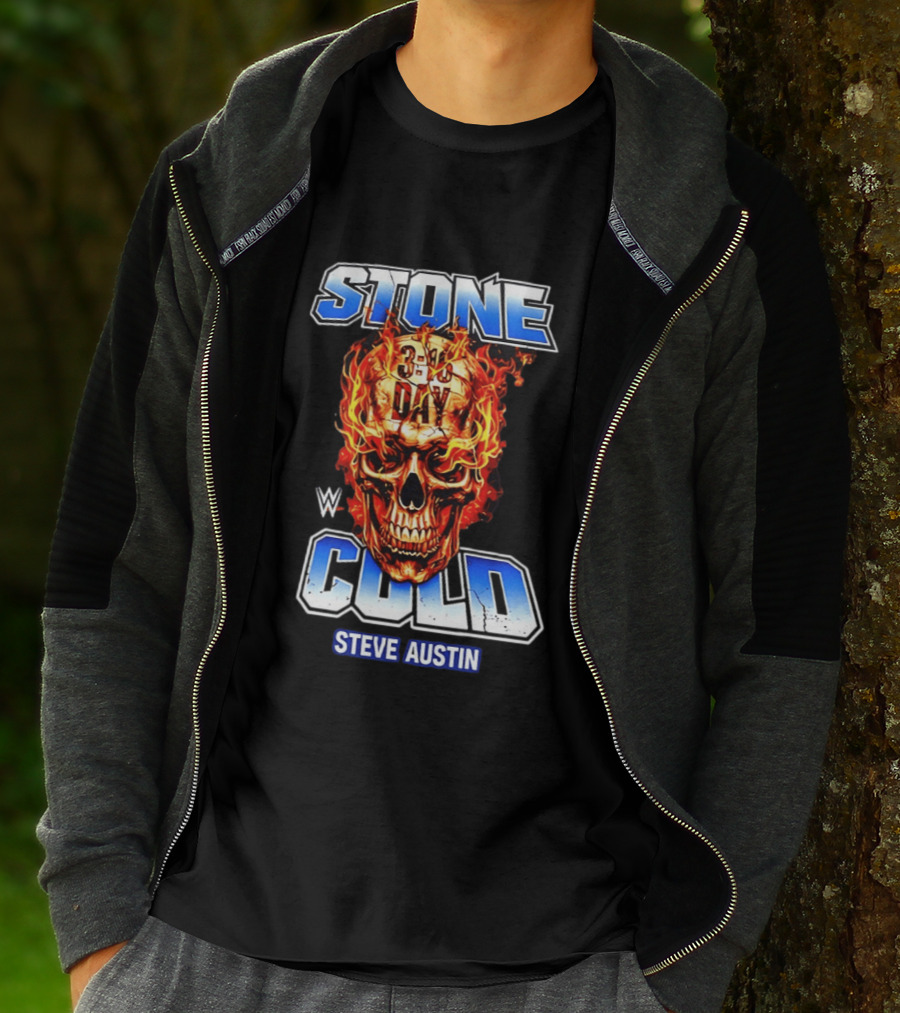 WWE Stone Cold Steve Austin 3:16 Day Flaming Skull 2026 T-Shirt