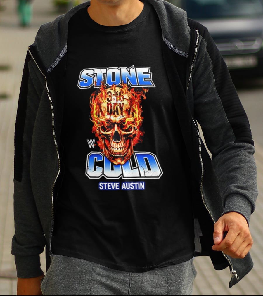 WWE Stone Cold Steve Austin 3:16 Day Flaming Skull 2026 T-Shirt
