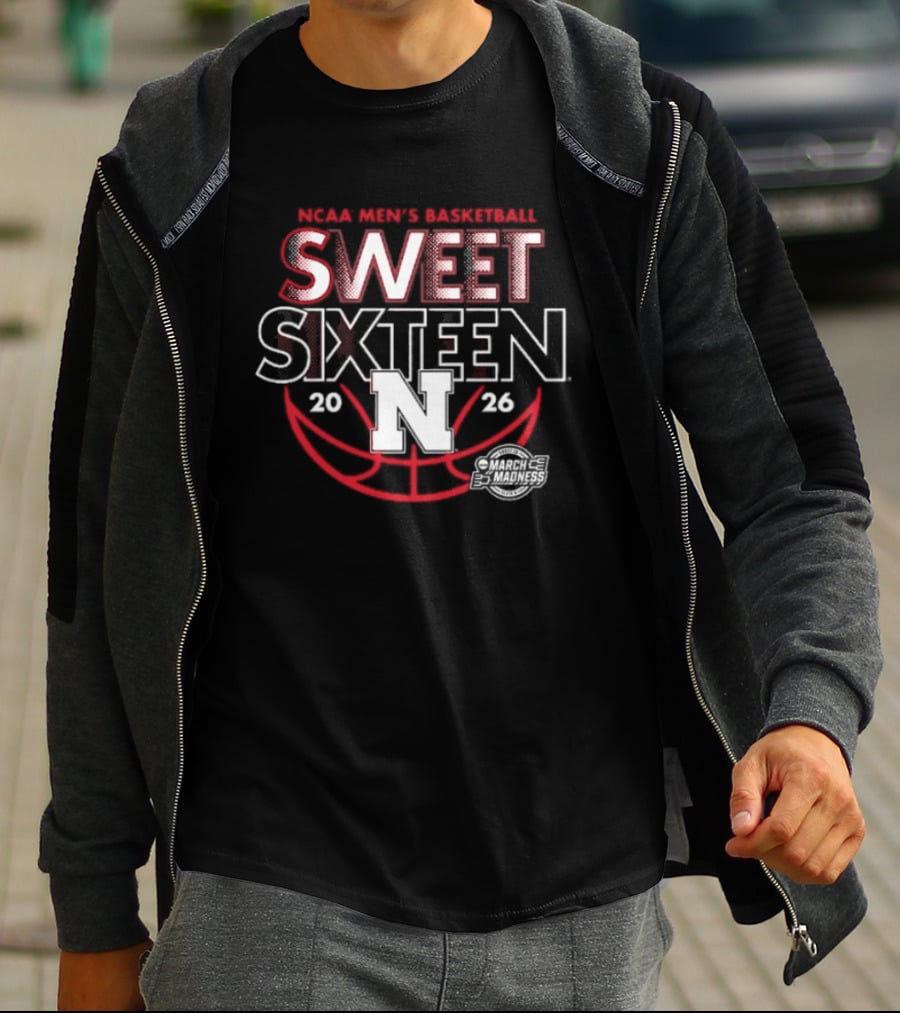 Nebraska Men's Basketball Sweet Sixteen 2026 March Madness T-Shirt