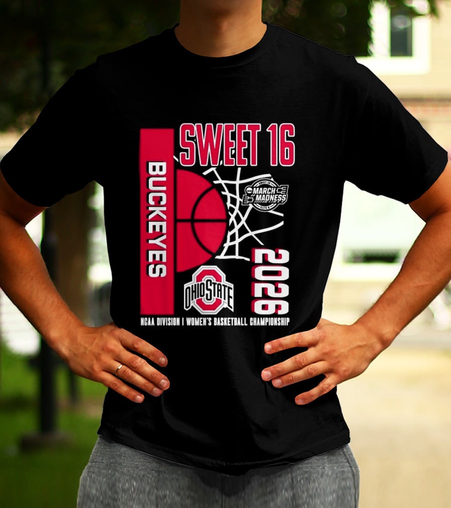 Ohio State Buckeyes 2026 Sweet 16 NCAA Division I Women's Basketball March Madness Championship T-Shirt