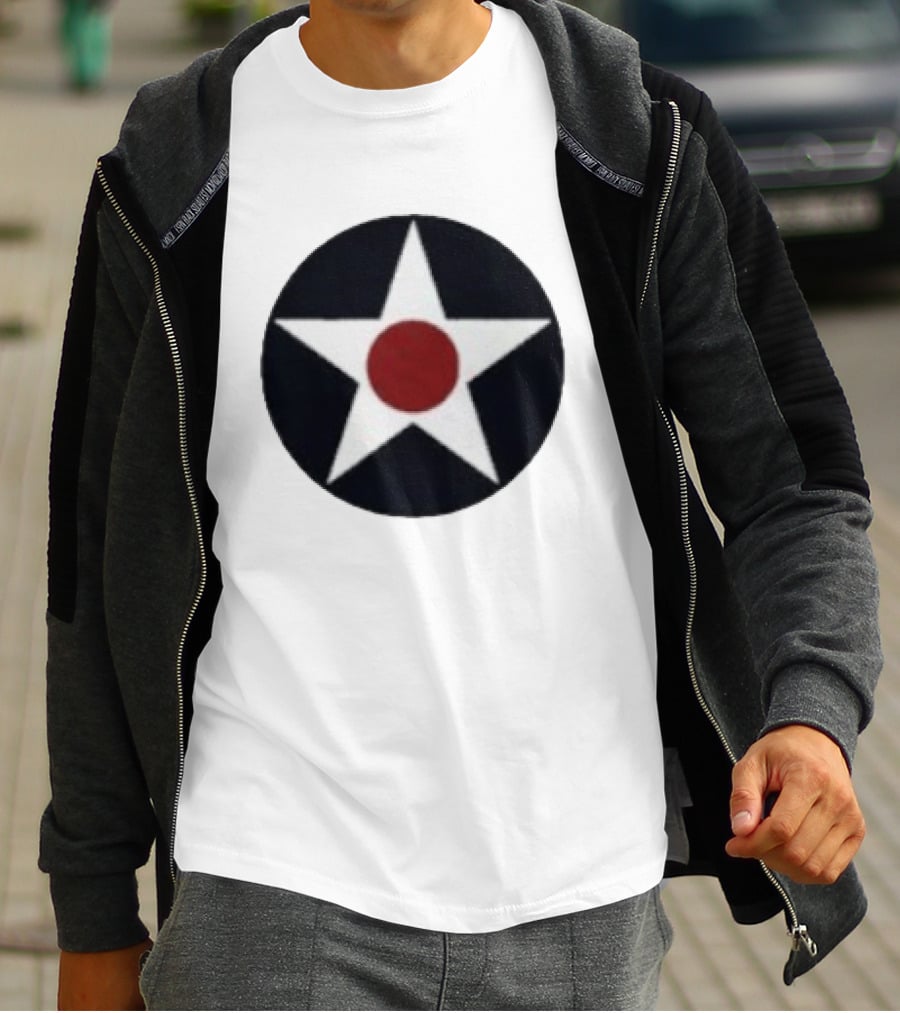 United States Army Air Forces 1940s Star Roundel Pocket Insignia T-Shirt