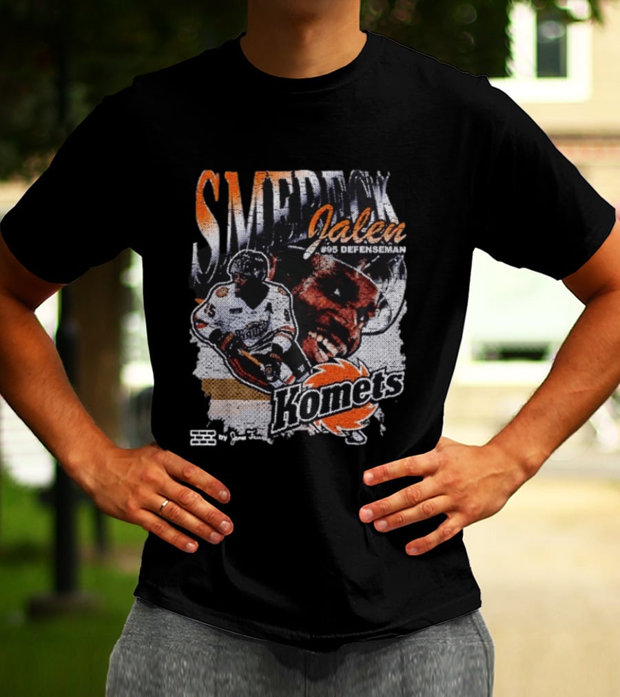 SMERECK Jalen #95 Defenseman Fort Wayne Komets Hockey T-Shirt