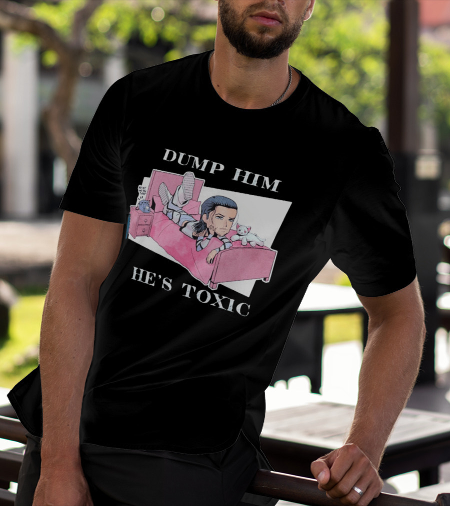 Dump Him He's Toxic Cartoon Kit Wilson WWE T-Shirt
