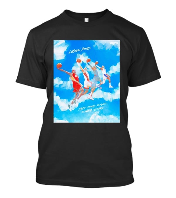 Lebron James Most Games Played In NBA History Forever King 1612 Games T-Shirt