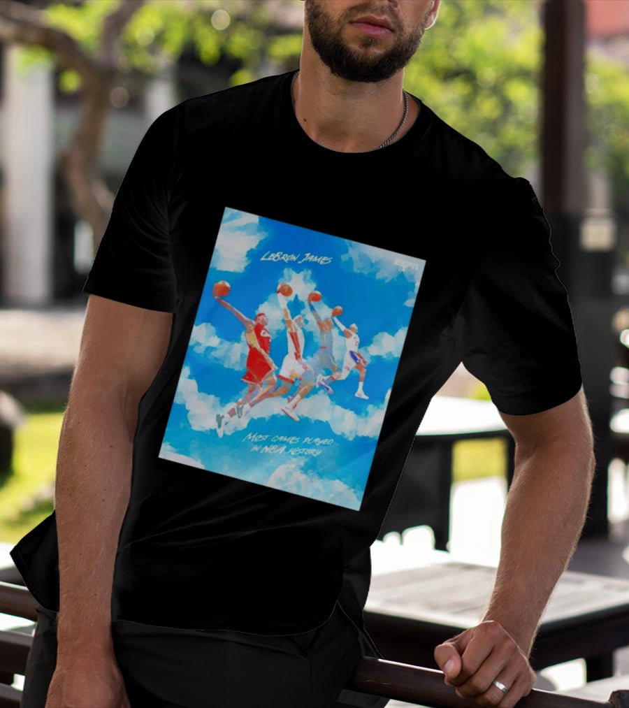 Lebron James Most Games Played In NBA History Forever King 1612 Games T-Shirt