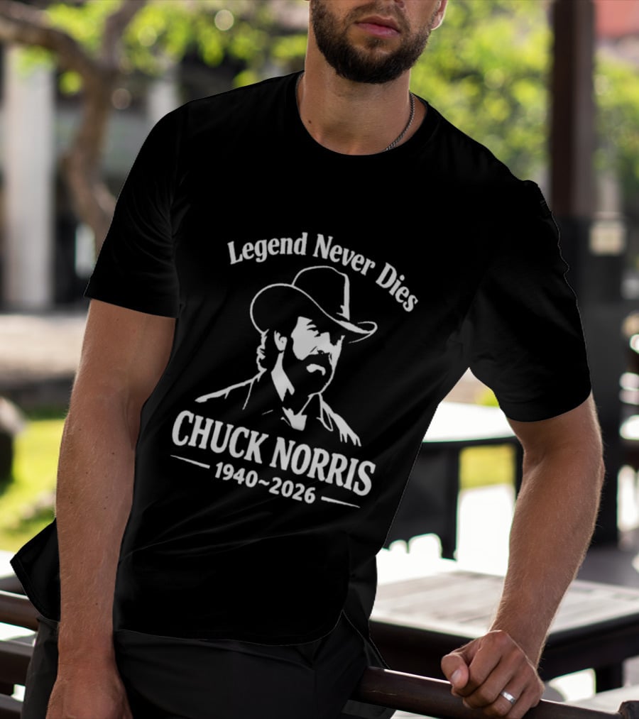 Legend Never Dies Chuck Norris 1940 2026 Cowboy Hat T-Shirt