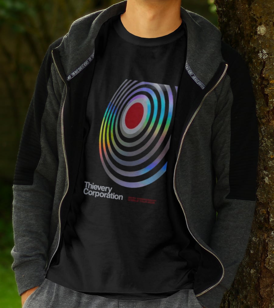 Thievery Corporation 30th Anniversary World Tour 2026 Target Rings T-Shirt