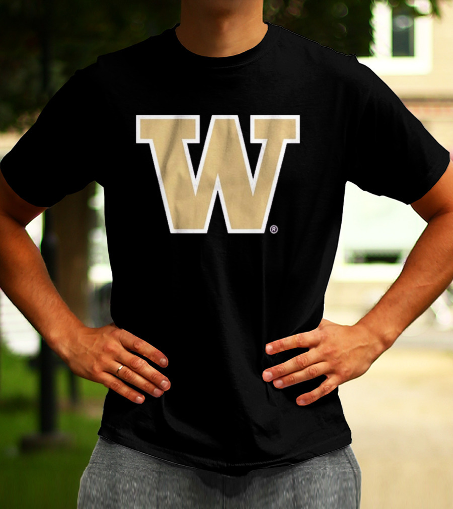 Washington Huskies Primary Gold W T-Shirt