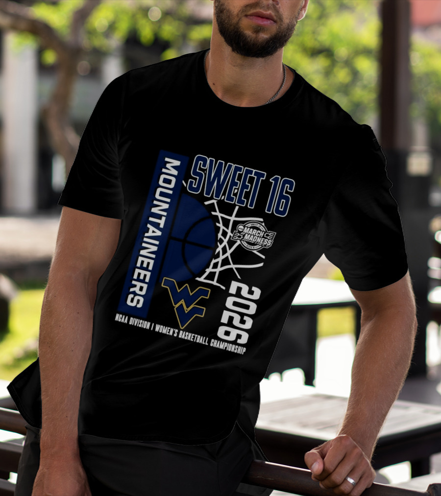 West Virginia Mountaineers 2026 NCAA Women's Basketball Sweet 16 Championship T-Shirt