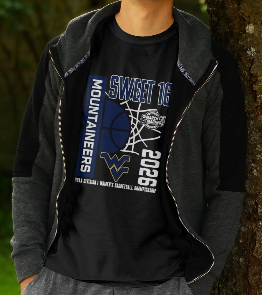 West Virginia Mountaineers 2026 NCAA Women's Basketball Sweet 16 Championship T-Shirt