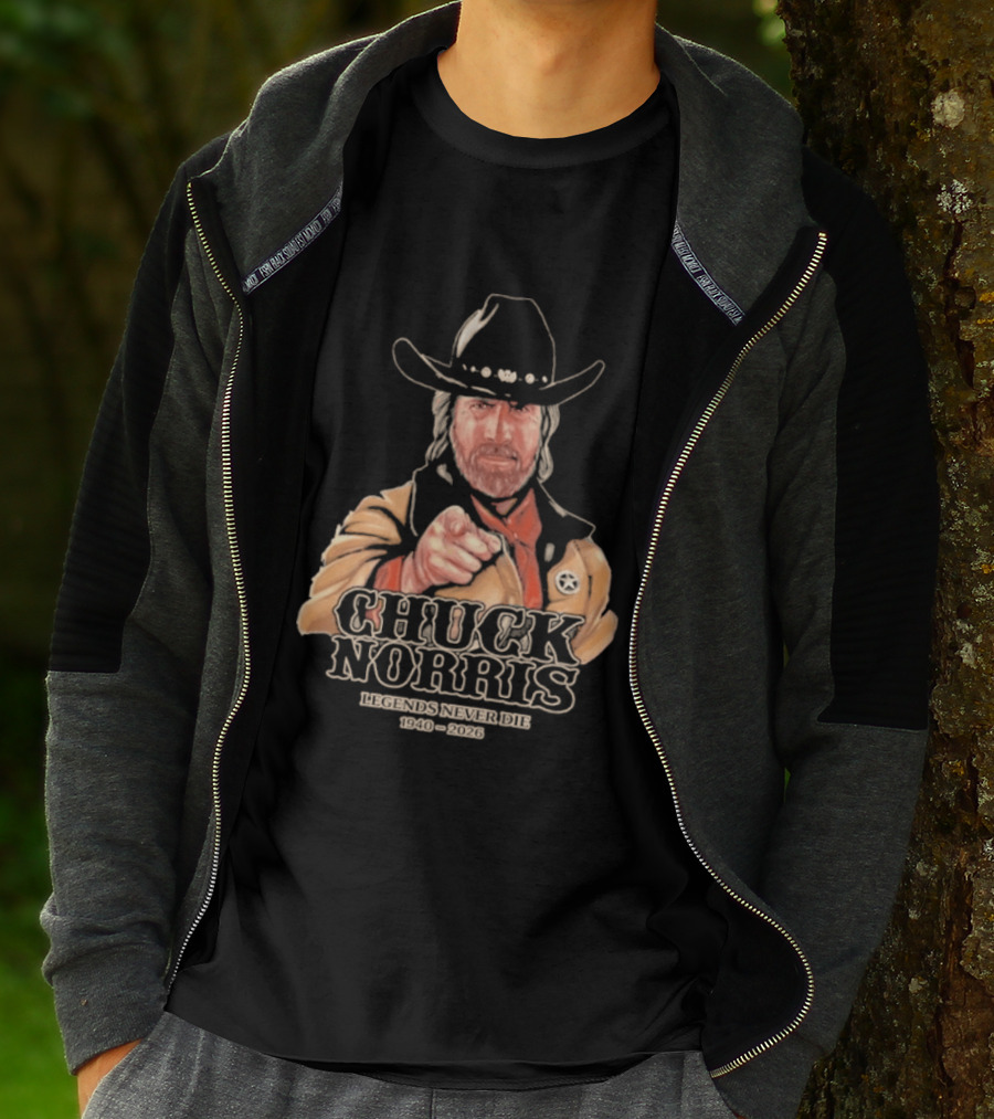 2026 Chuck Norris Legends Never Die 1940 2026 T-Shirt