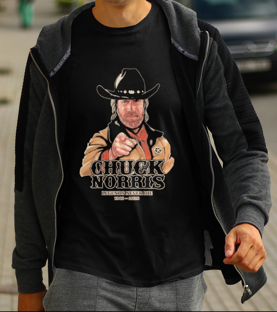 2026 Chuck Norris Legends Never Die 1940 2026 T-Shirt