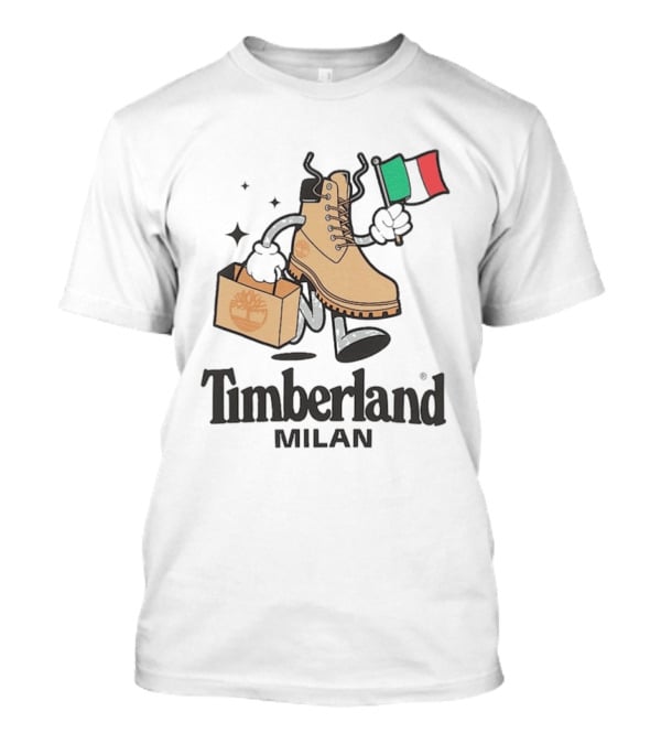 All Gender Timberland Boot Shopping With Italian Flag In Milan T-Shirt