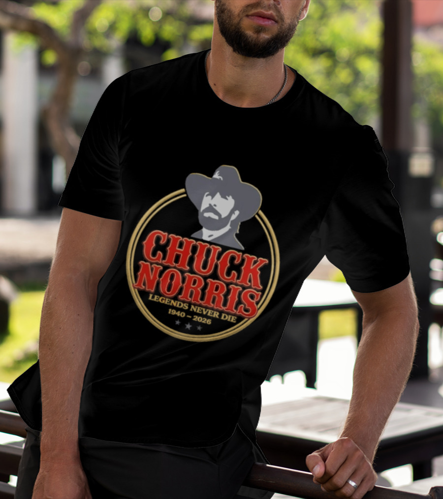 Chuck Norris Legends Never Die 1940 2026 T-Shirt