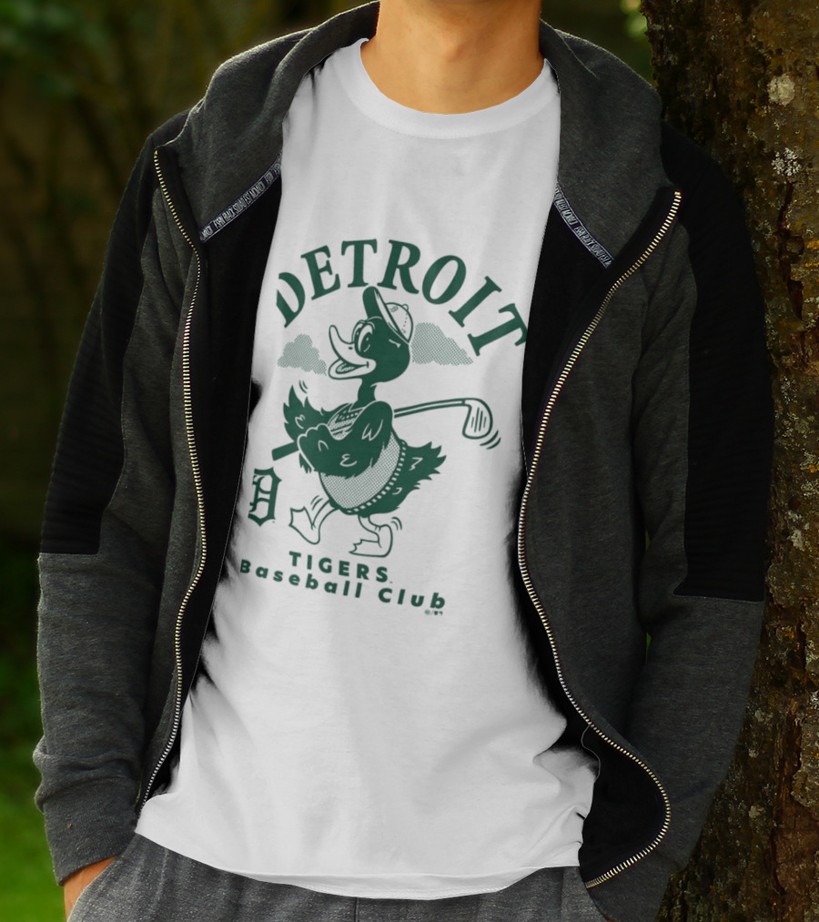 Detroit Tigers Baseball Club Duck Walking T-Shirt