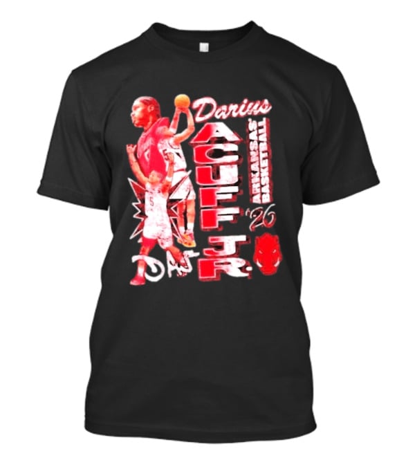 Darius Acuff Jr Arkansas Basketball Razorbacks '26 Crimson T-Shirt