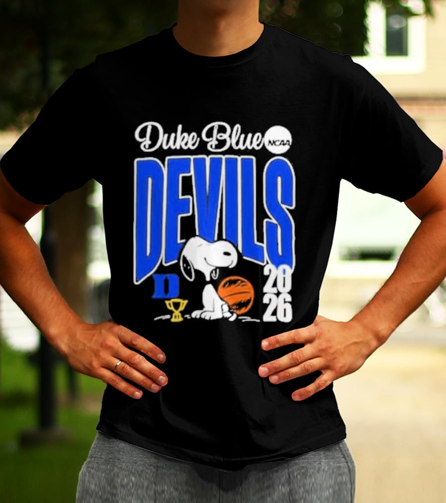 Duke Blue Devils Snoopy Basketball 2026 NCAA Champions T-Shirt