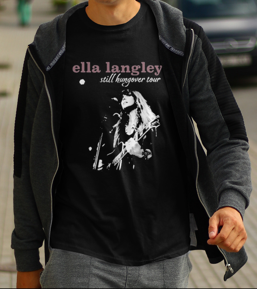 Ella Langley Still Hungover Tour Pink Textual T-Shirt