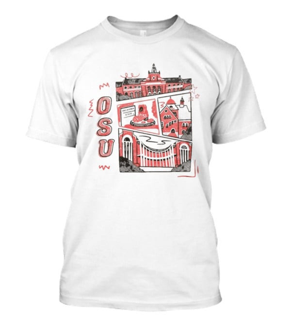 Oklahoma State Cowboys OSU University Landmarks T-Shirt