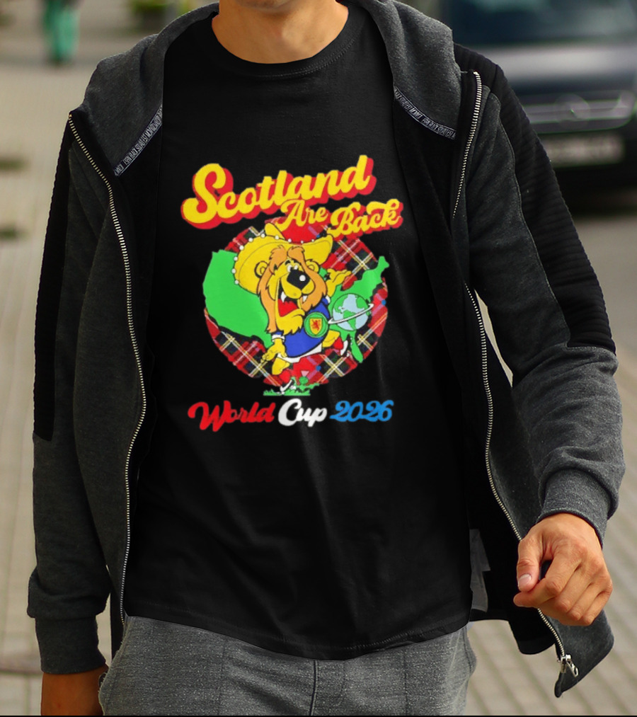 Scotland Are Back World Cup 2026 Lion Plaid Globe Soccer Ten Left T-Shirt