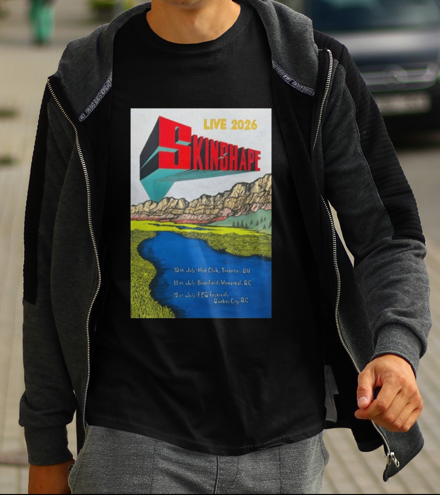 LIVE 2026 Skinshape July Tour Mod Club Toronto Beanfield Montreal FEQ Festival Quebec City T-Shirt