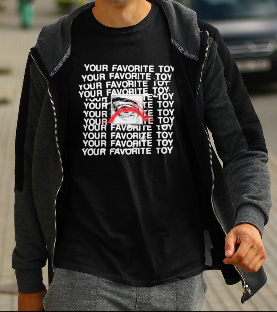 Sparks Your Favorite Toy Repeated Text With Red Stroke Highlight T-Shirt