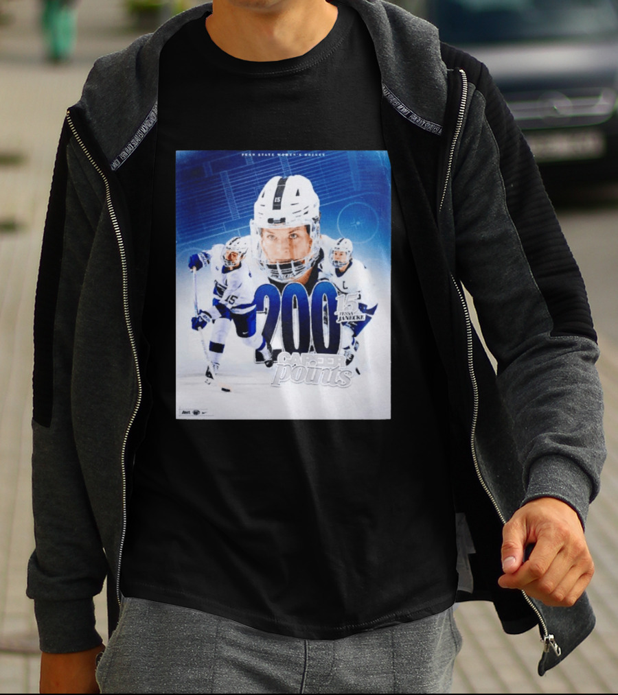 Penn State Women's Hockey Tessa Janecke 200 Career Points T-Shirt