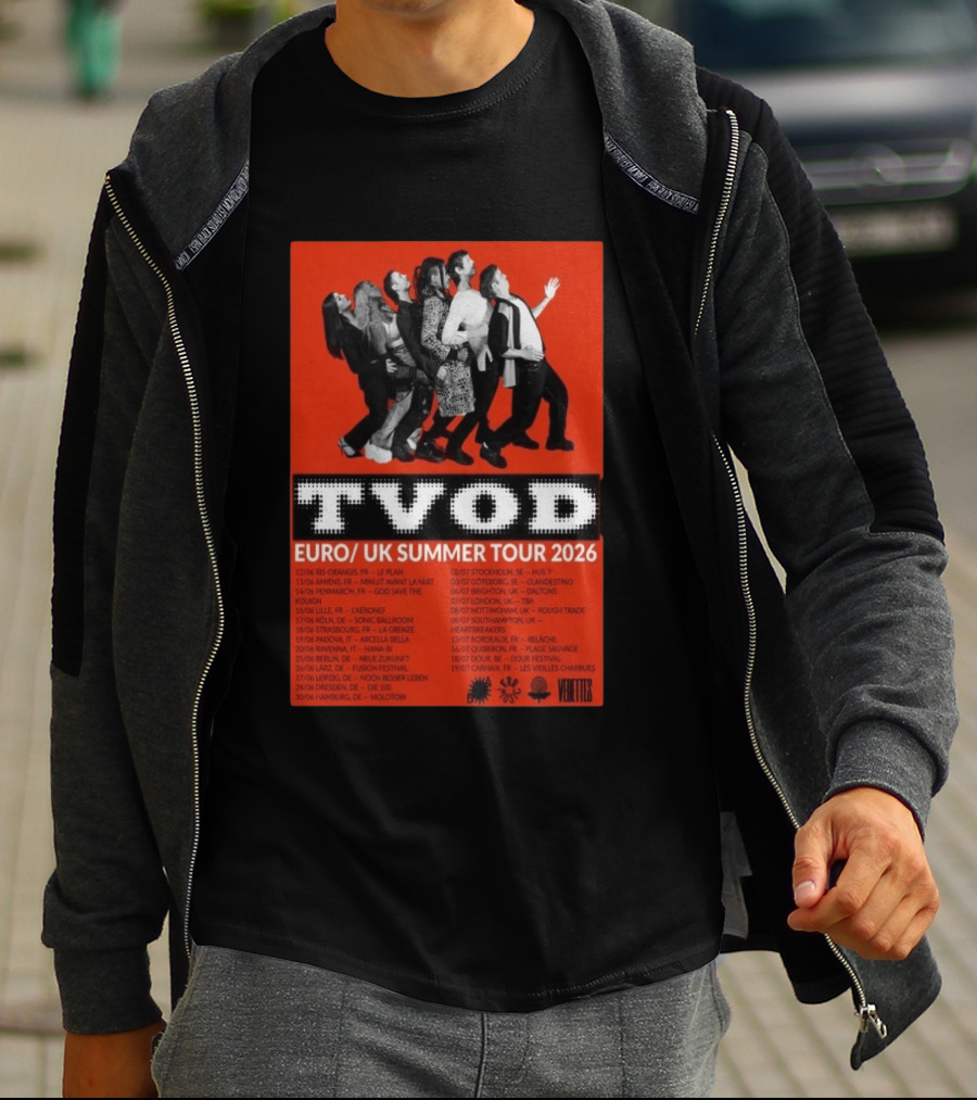 TVOD Euro UK Summer Tour 2026 Concert Dates And Cities T-Shirt