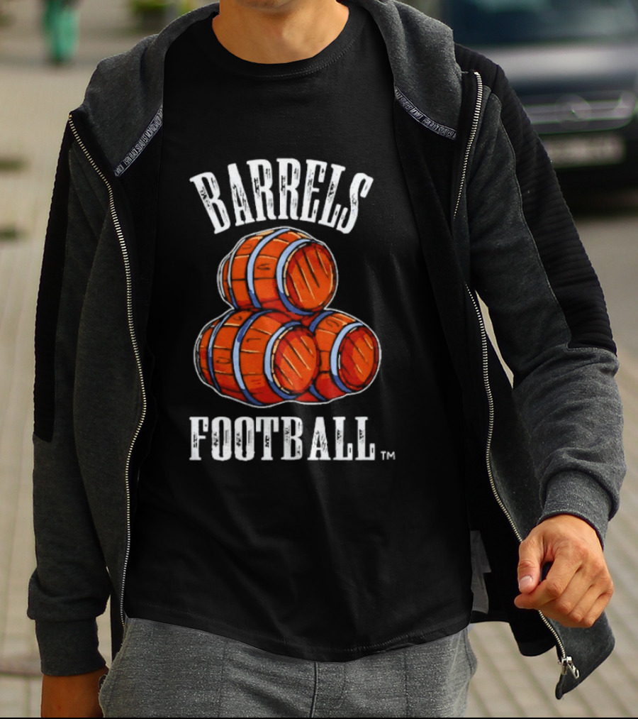 Barrels Football Three Blue Barrels Kentucky T-Shirt