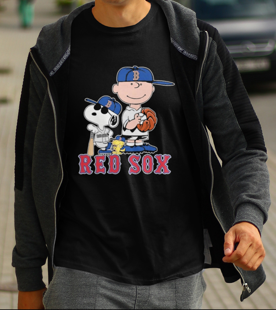 Snoopy Brown Red Sox Baseball Team 2026 T-Shirt
