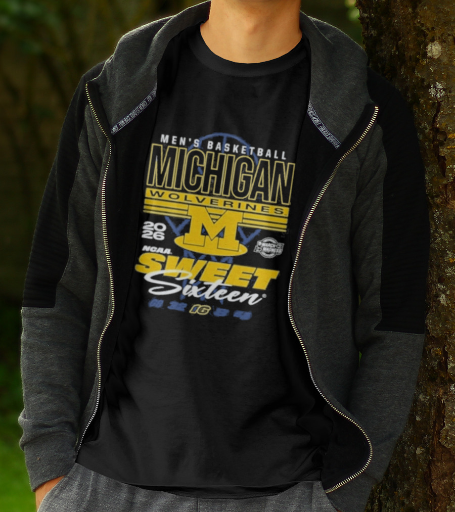 Men's Basketball Michigan Wolverines 2023 NCAA Sweet Sixteen M T-Shirt