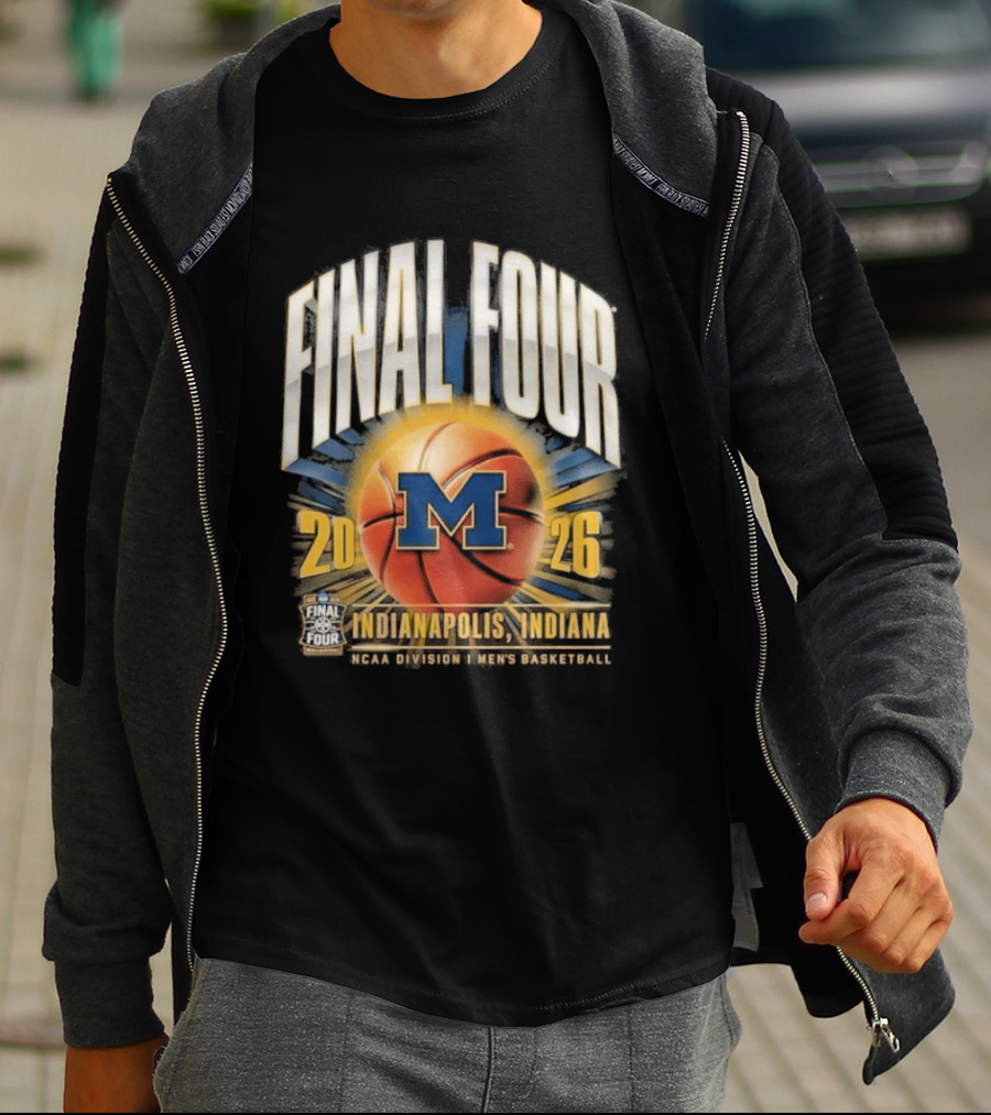Final Four 2026 Indiana Michigan Wolverines NCAA Basketball Tournament T-Shirt