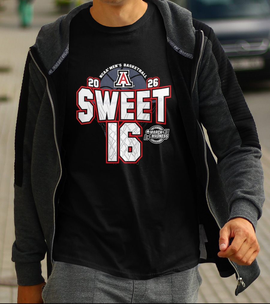 Arizona Wildcats NCAA Men's Basketball 2026 Sweet 16 March Madness T-Shirt
