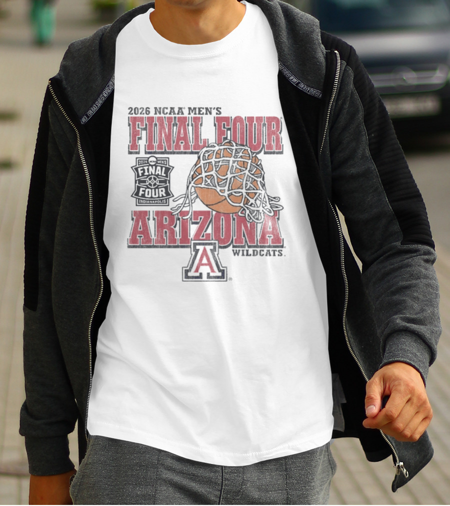 2026 NCAA Men's Final Four Arizona Wildcats Basketball Net T-Shirt