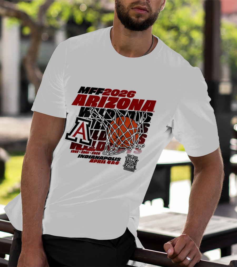 MFF 2026 Arizona Wildcats Men's Basketball Final Four Indianapolis Bound T-Shirt