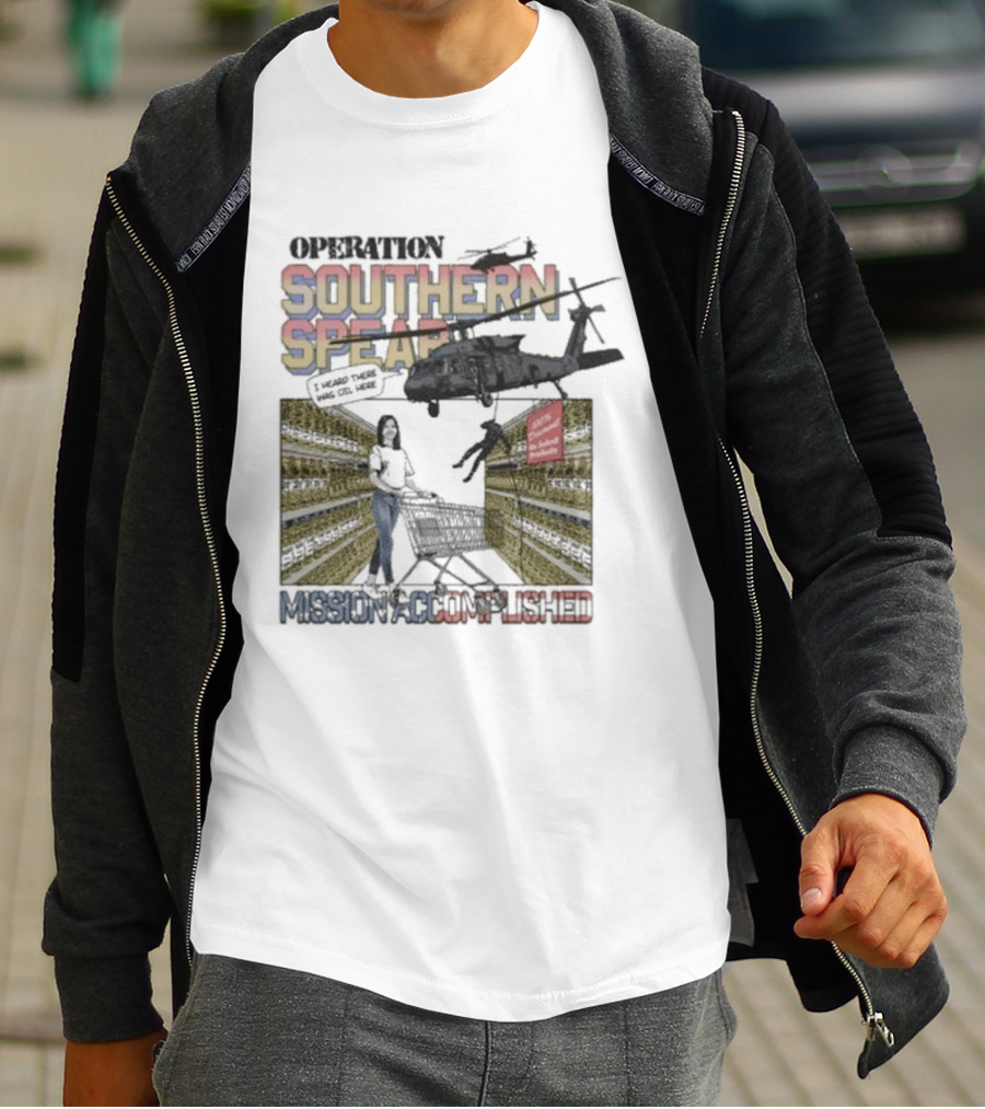 Operation Southern Spear Mission Accomplished Helicopter Tactical Scene T-Shirt