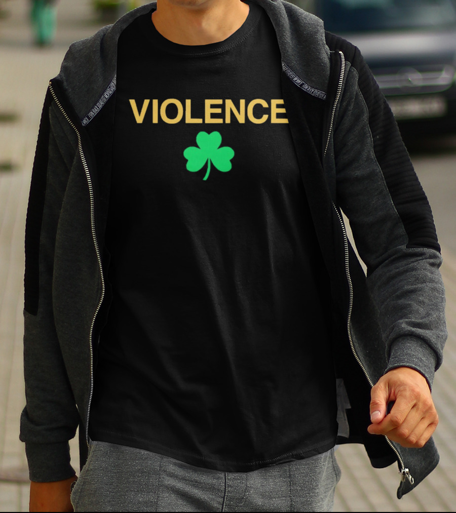 Violence Shamrock Fighting Irish Baseball T-Shirt