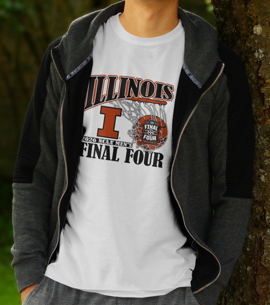 Illinois Fighting Illini Basketball NCAA Men's Final Four 2026 Indianapolis T-Shirt