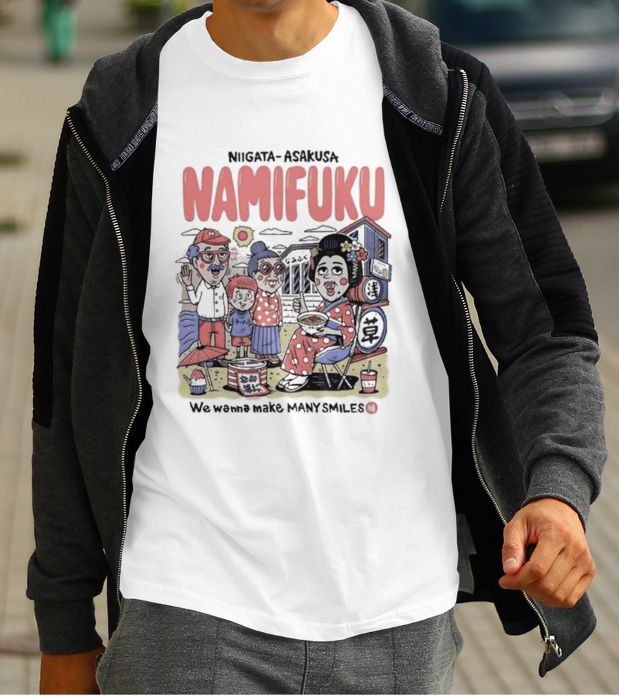 Niigata Asakusa Namifuku We Wanna Make Many Smiles Family T-Shirt