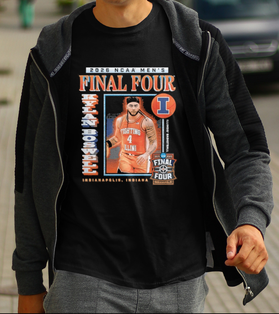 Kylan Boswell 2026 Final Four Fighting Illini NCAA March Madness T-Shirt